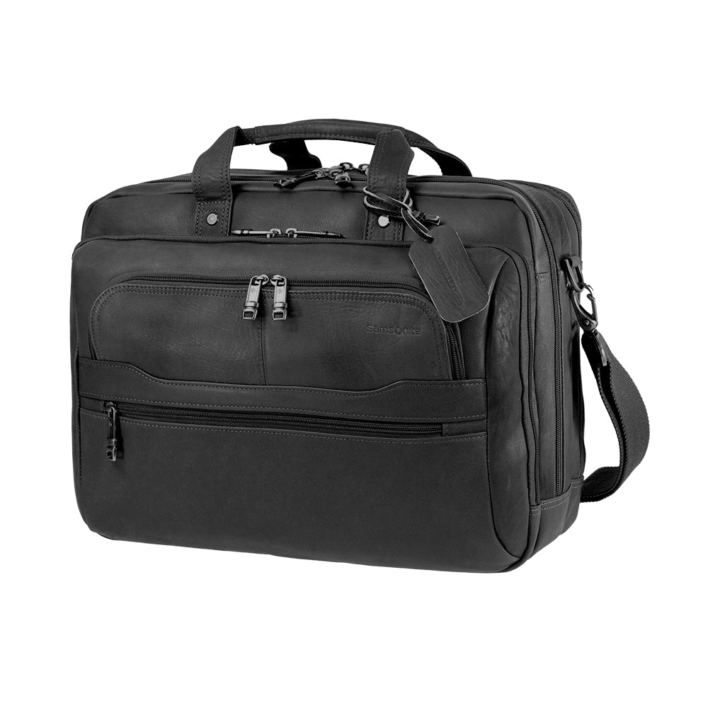Maletín Scs Leather Business Vachetta Negro 23,3 Lts