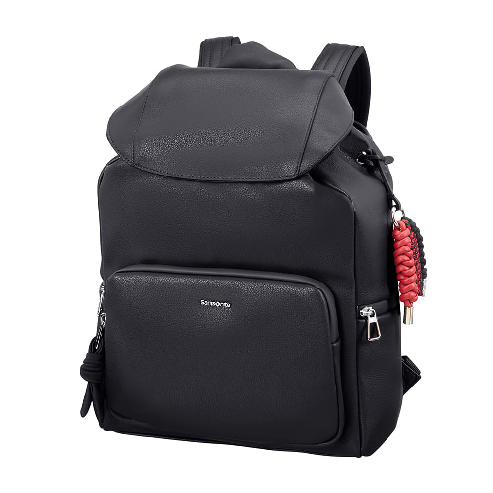 Mochila She's Back Backpack + Flap Mediana Black