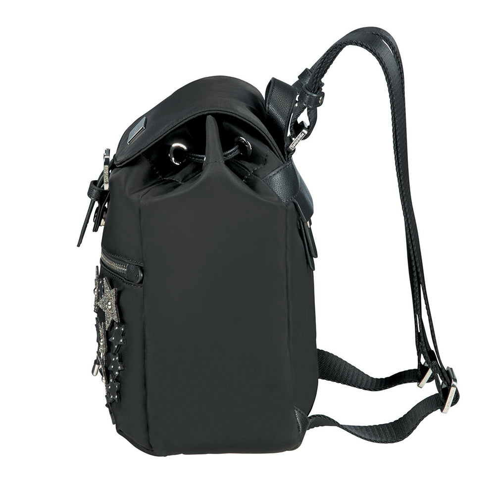 Mochila Ladies Handbags Karissa Backpack Patch Rivet Black Cabina 1,56 Lts