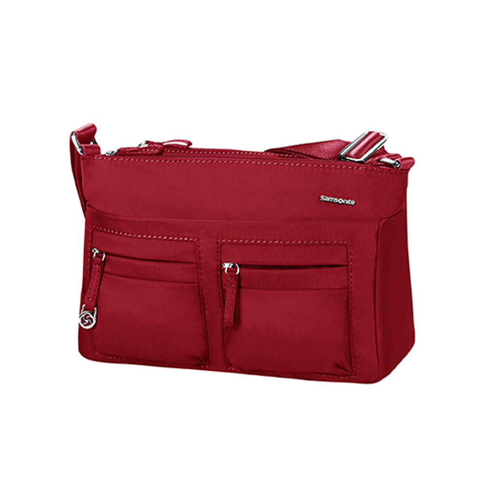 Bolsa Move 2.0 Horizontal Shoulder Bag + Flap Mediana Dark Red