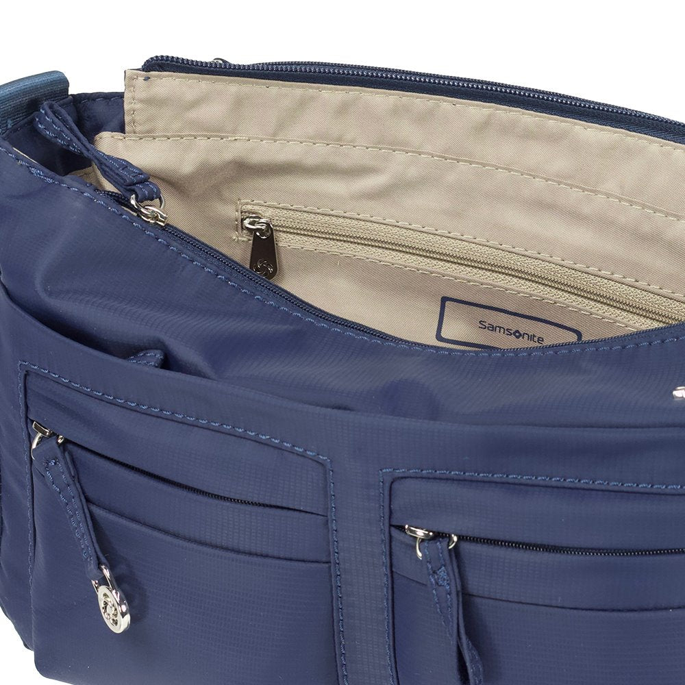 Cartera Move It Horizontal Shoulder Bag + Flap Azul Oscuro