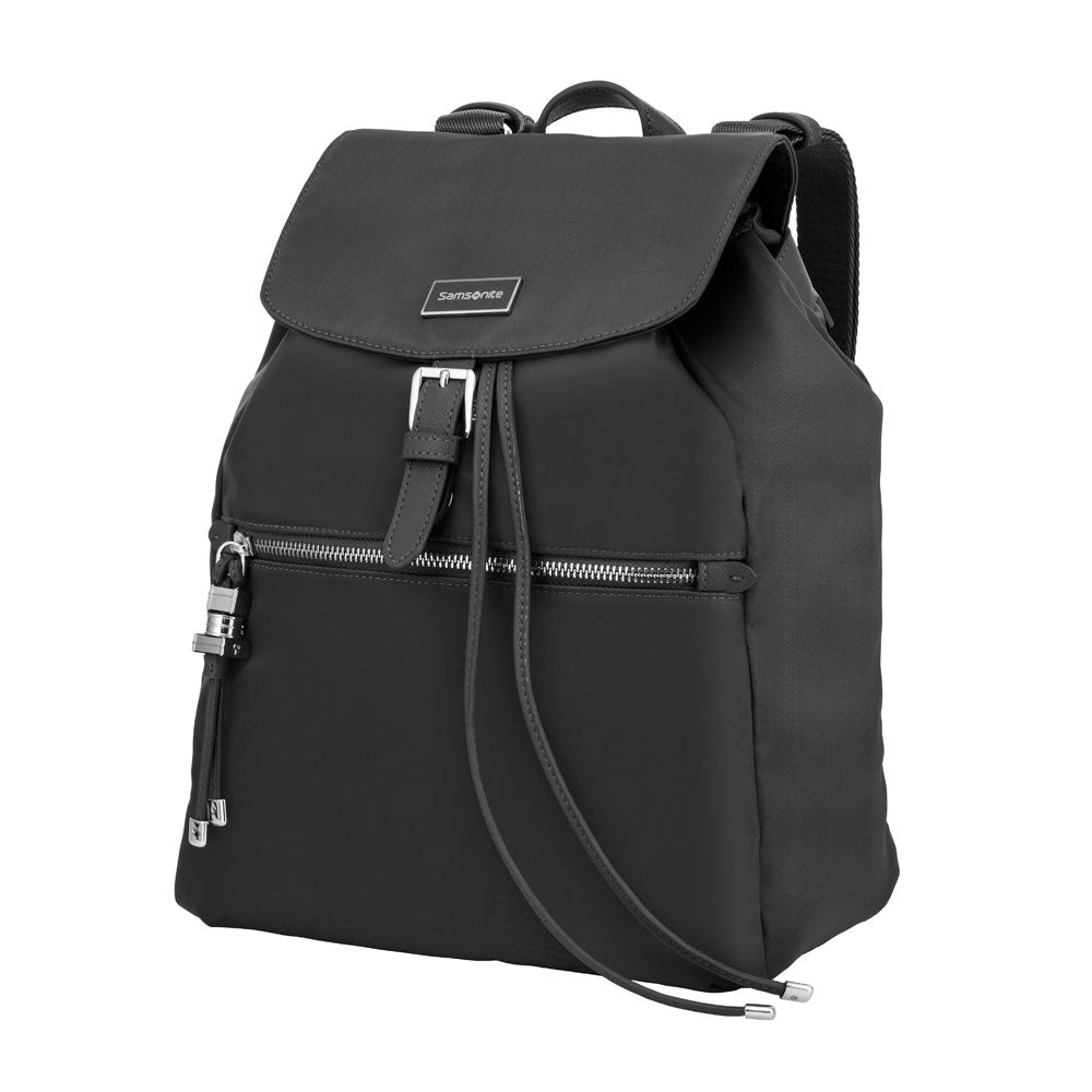 Cartera Karissa Backpack 1 Pocket Black Mediana 2,1 Lts