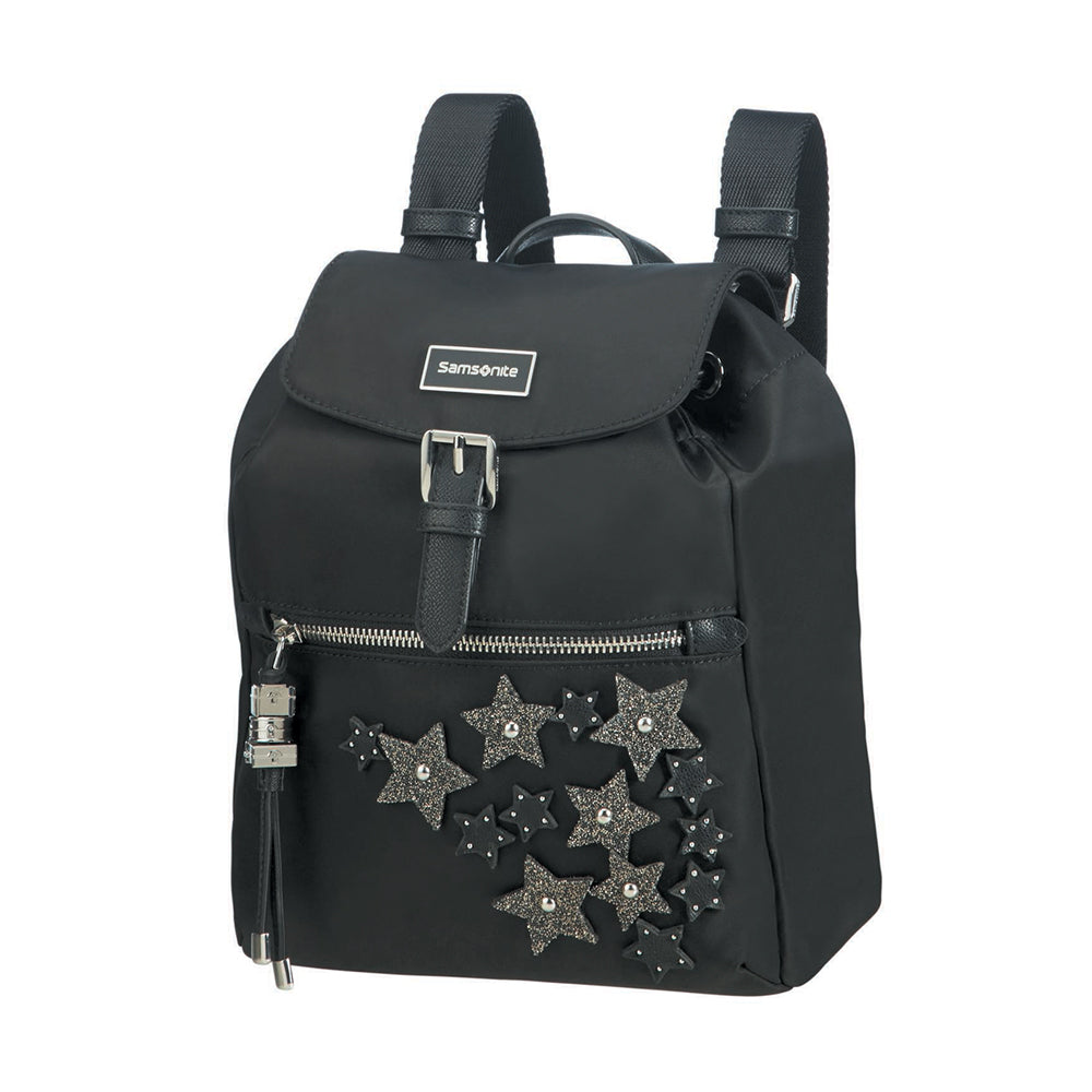 Mochila Ladies Handbags Karissa Backpack Patch Rivet Black Cabina 1,56 Lts