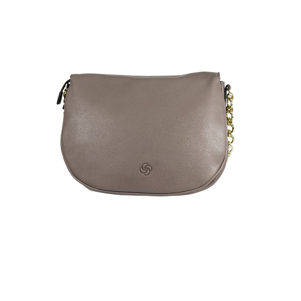 Cartera Sphinx Round Shoulder Bag M Dark Taupe