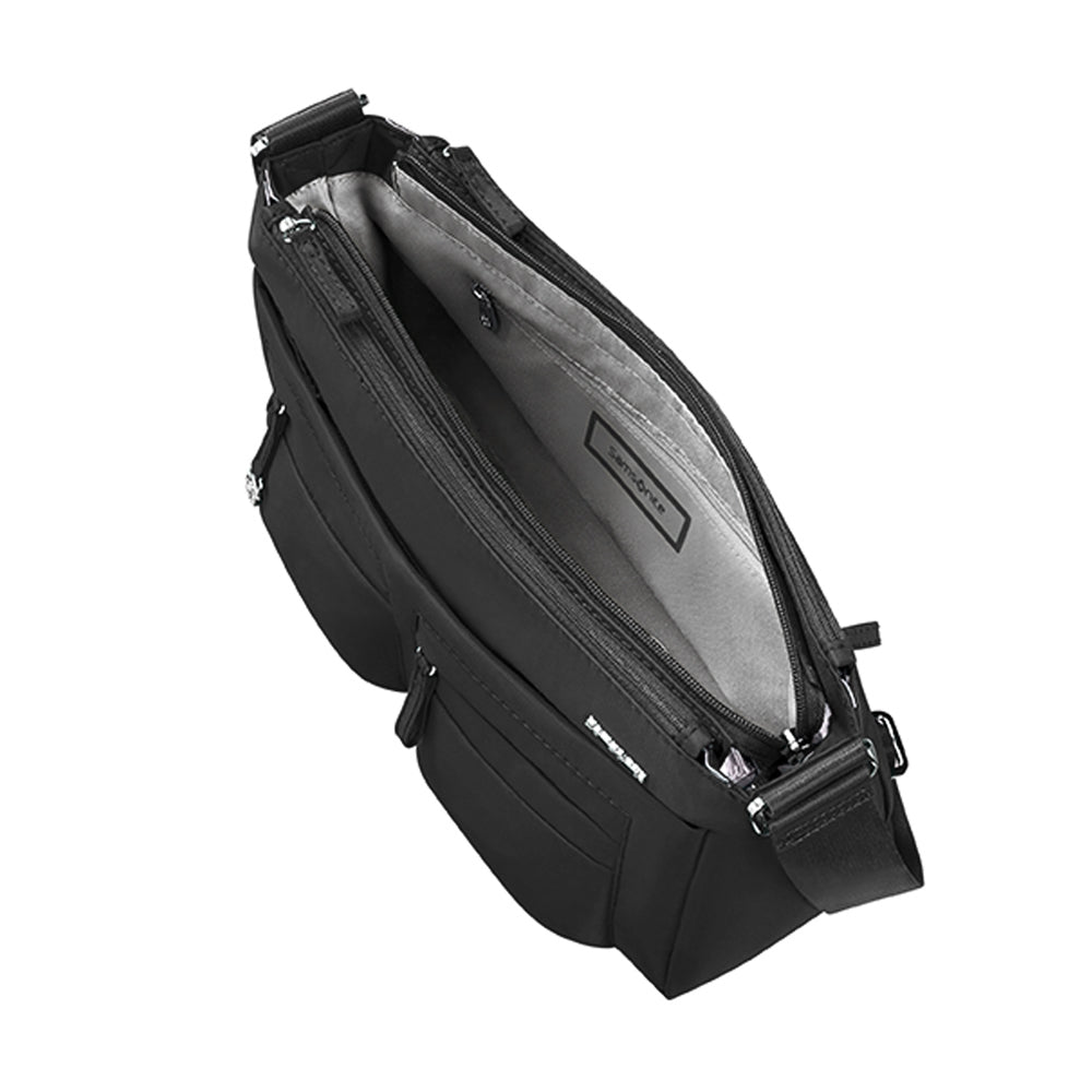 Bolsa Move 2.0 Horizontal Shoulder Bag + Flap Mediana Black