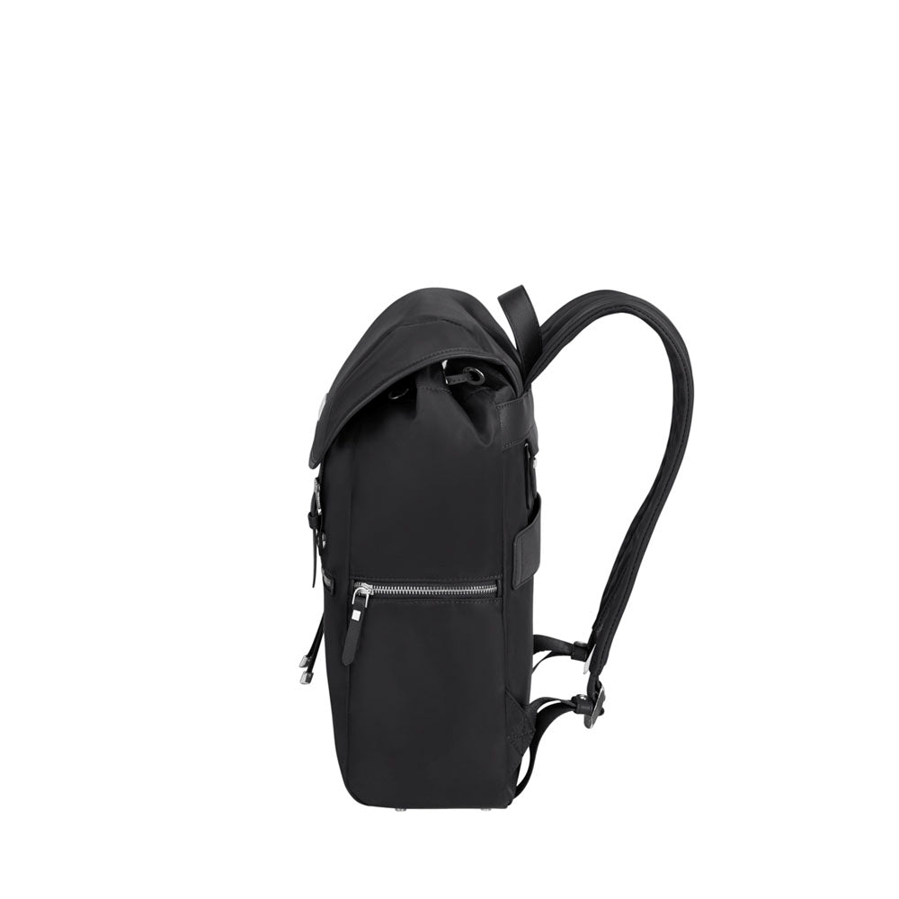 Mochila KARISSA BIZ Backpack 14.1 + Flap W/USB Mediana Black