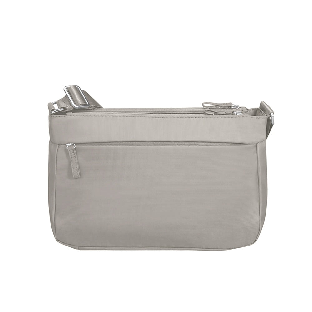 Bolsa Move 2.0 Horizontal Shoulder Bag + Flap Mediana LIGHT GREY