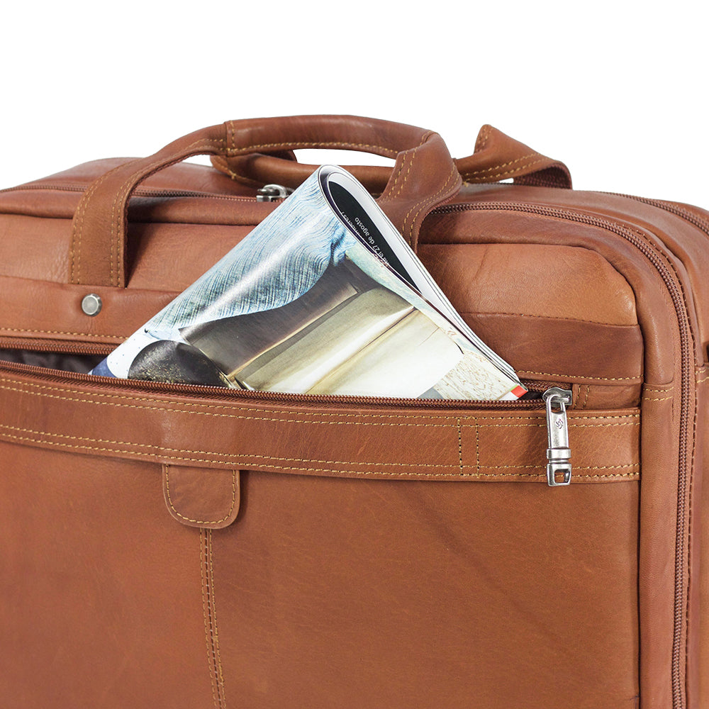 Maletín Scs Leather Business Vachetta Café 23,3 Lts