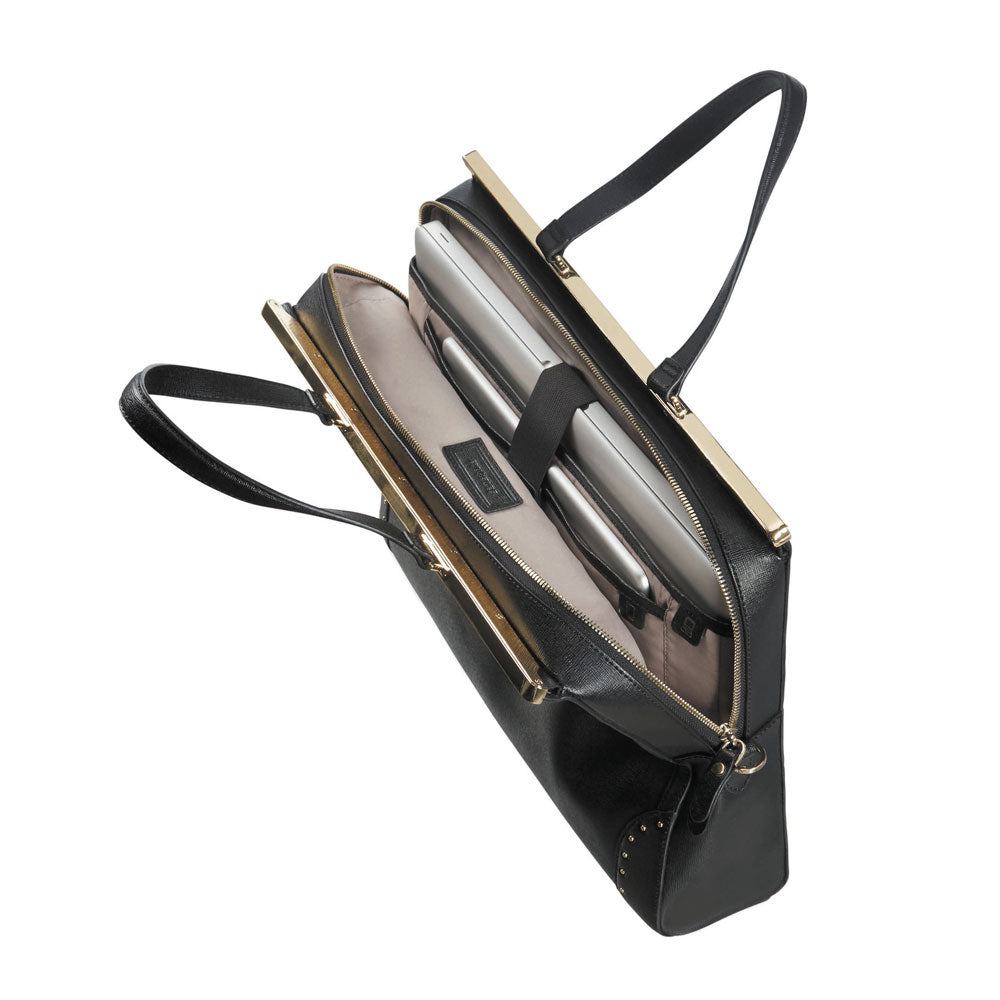 Cartera Elizabeth Bailhandle 14.1" Black Grande 3,6 Lts