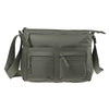Cartera Move It Horizontal Shoulder Bag + Flap Verde Plata