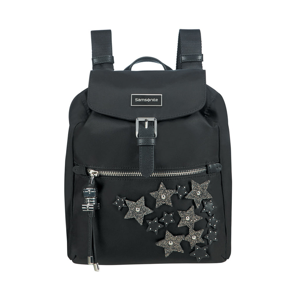 Mochila Ladies Handbags Karissa Backpack Patch Rivet Black Cabina 1,56 Lts