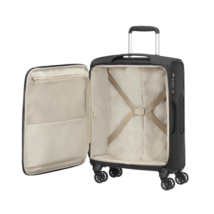 Maleta Blanda B-Lite 3 Spinner 55/20 Negro Cabina