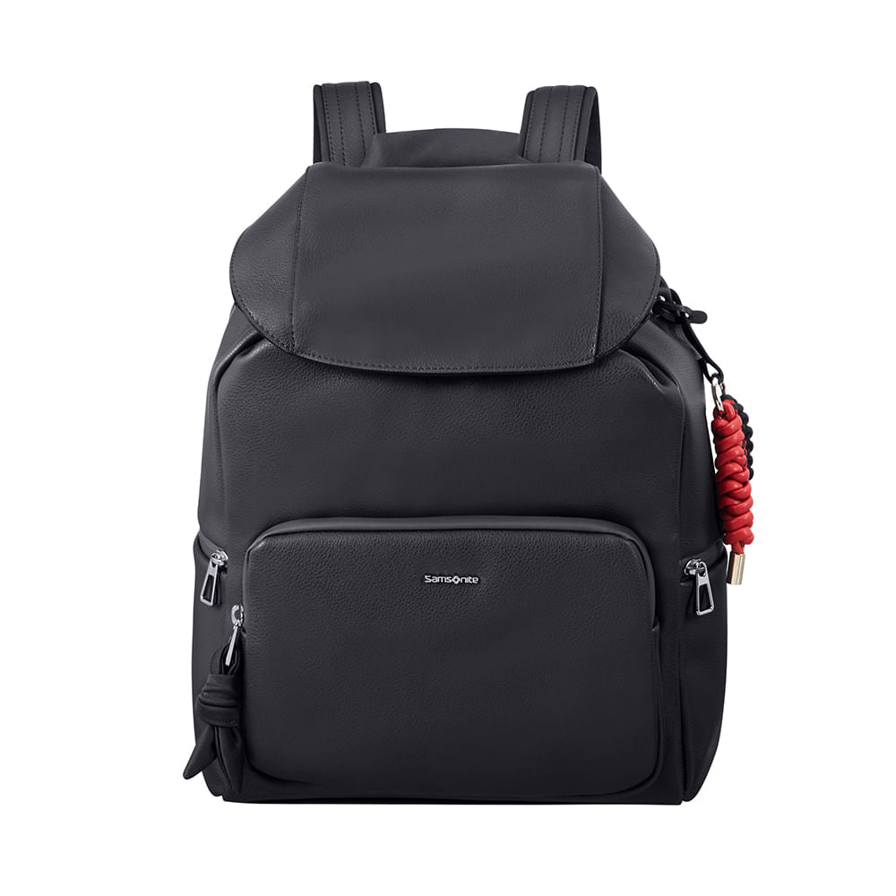 Mochila She's Back Backpack + Flap Mediana Black