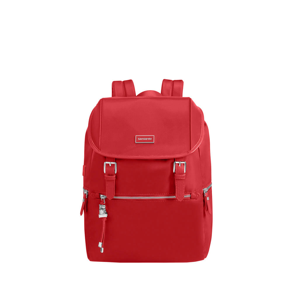 Mochila KARISSA BIZ Backpack 14.1 + Flap W/USB Formula Red