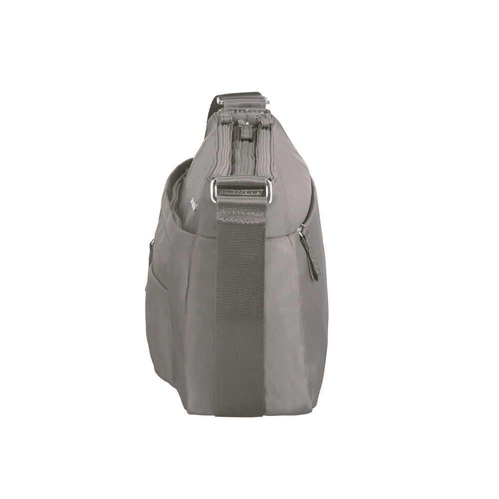Bolsa Move 2.0 Horizontal Shoulder Bag + Flap Taupe