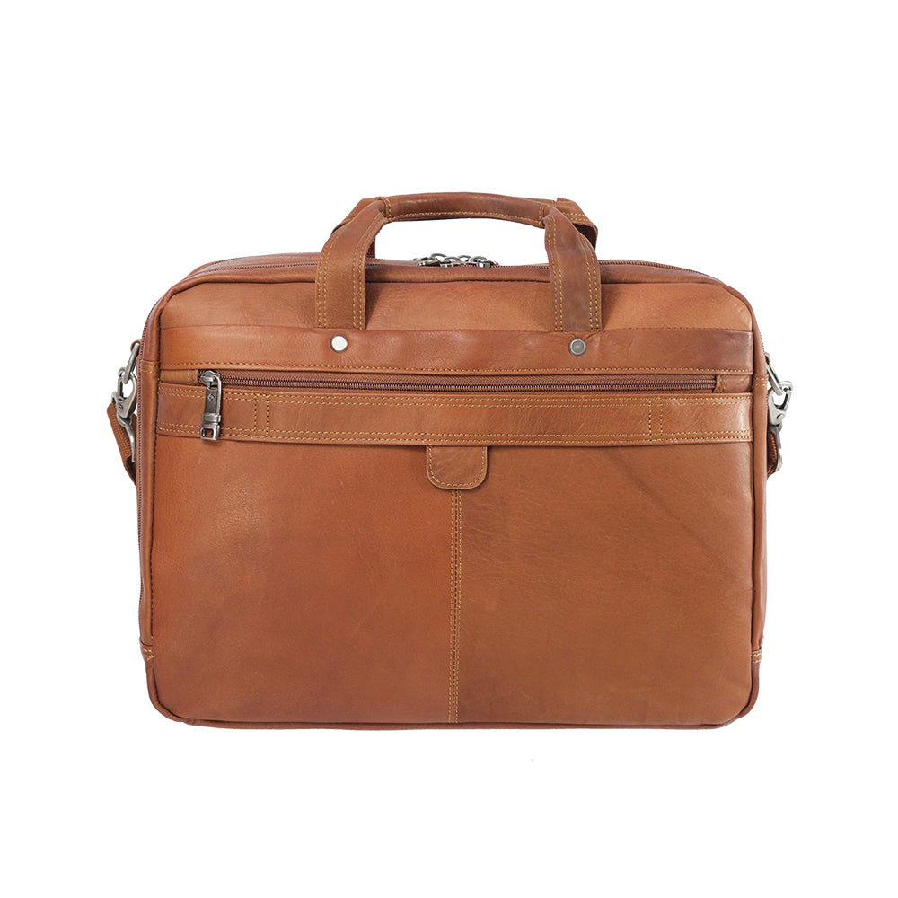 Maletín Scs Leather Business Vachetta Café 23,3 Lts