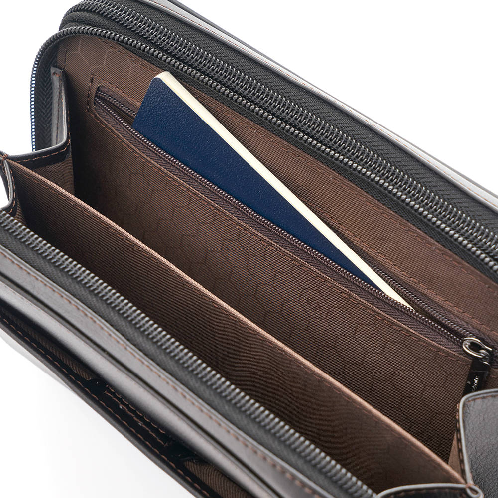 Portapasaporte Savio Leather Iv Men Pouch Negro