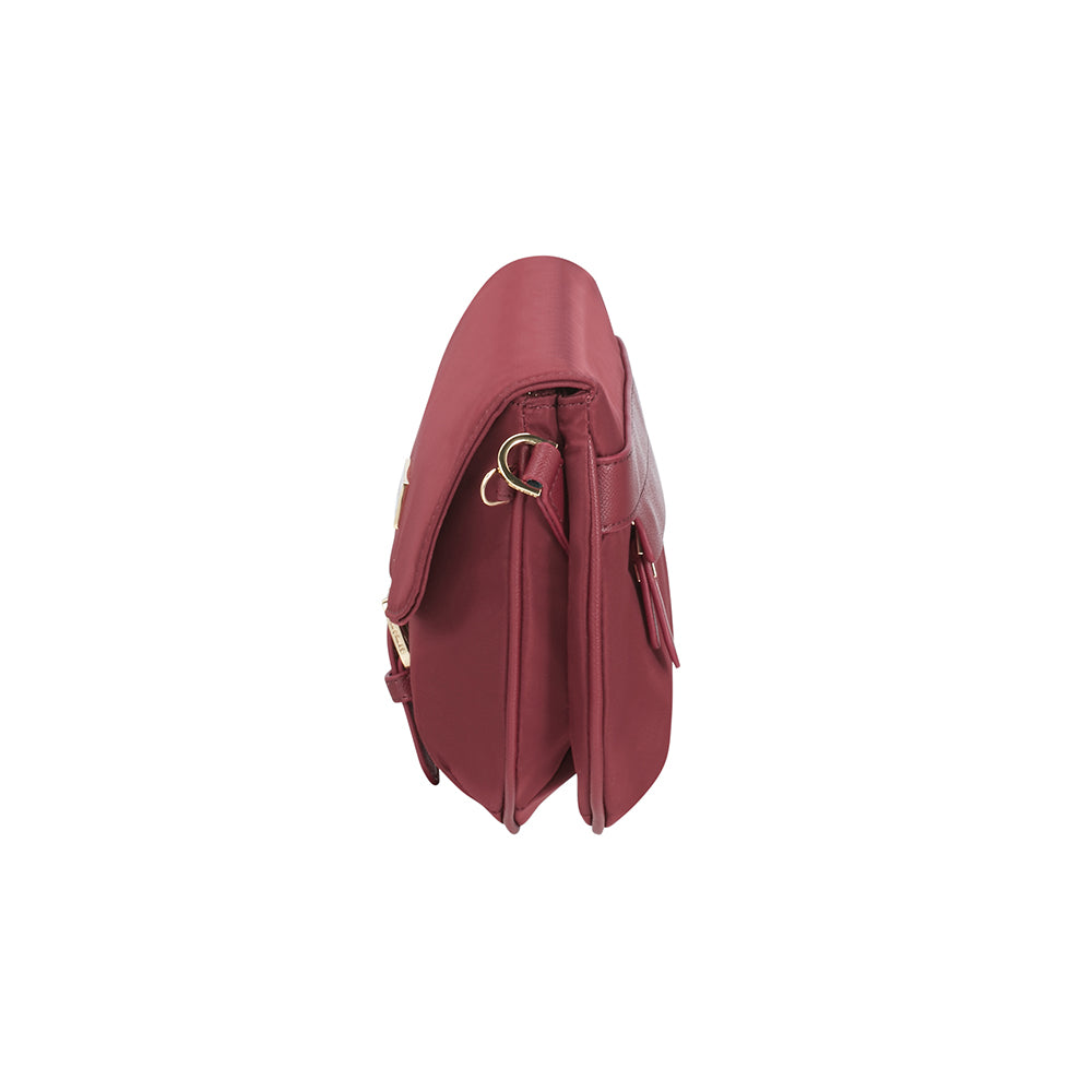 Cartera Karissa Round Messenger S Dark Bordeaux 6 Lts