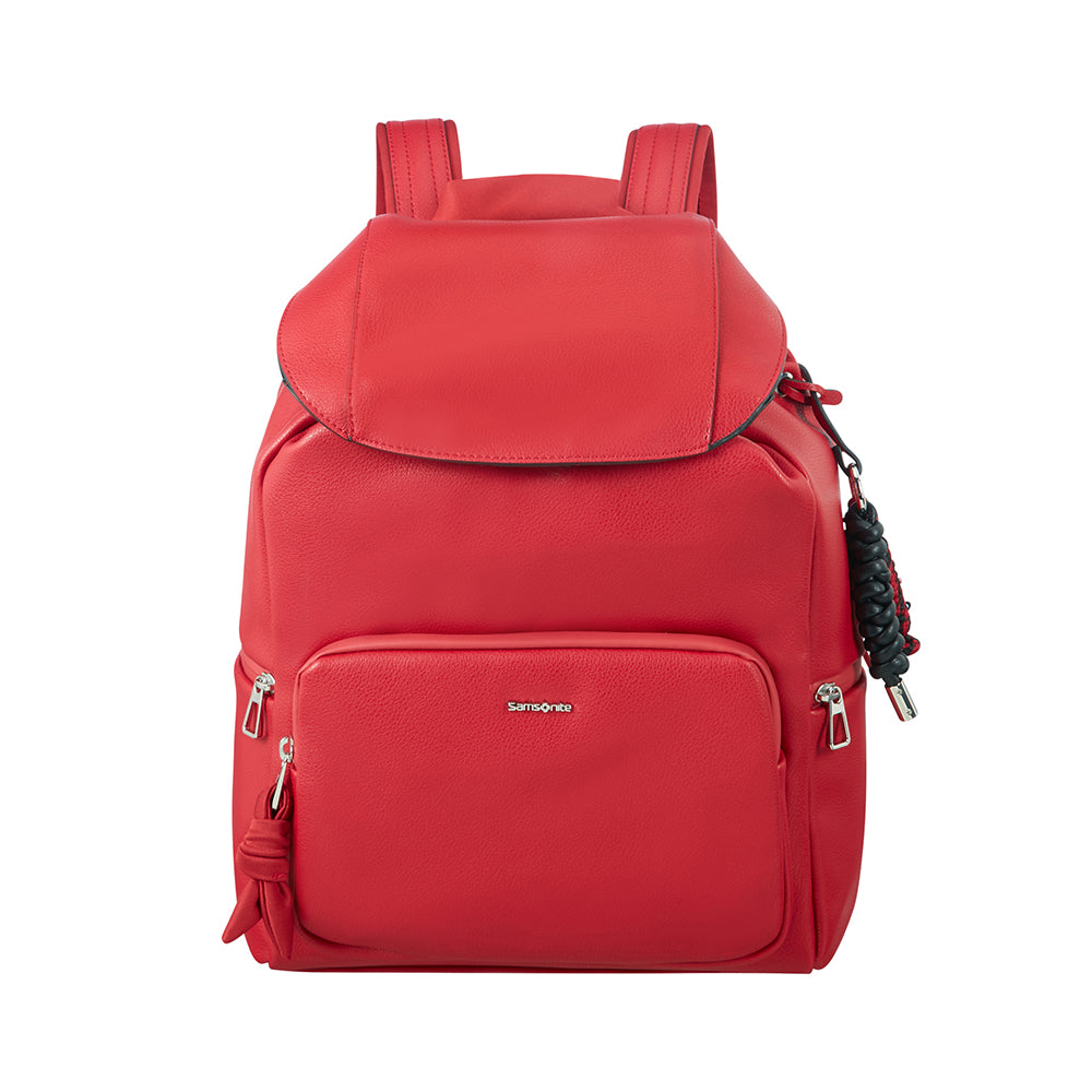 Mochila She's Back Backpack + Flap Mediana Dark Red