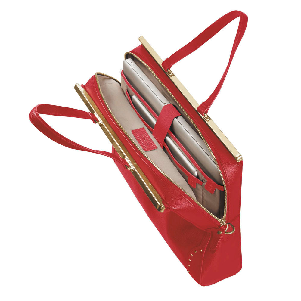 Cartera Elizabeth Bailhandle 14.1" Scarlet Red Grande 3,6 Lts