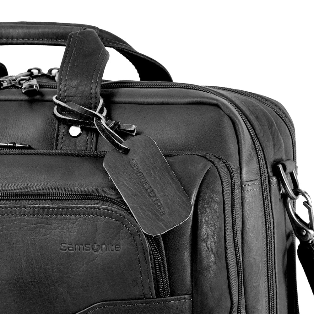 Maletín Scs Leather Business Vachetta Negro 23,3 Lts