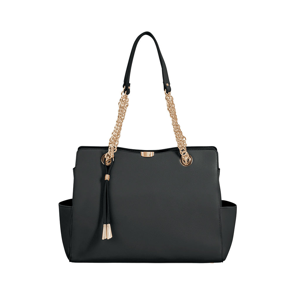 Cartera Satiny 2.0 Shopping Bag Black Grande 4,2 Lts
