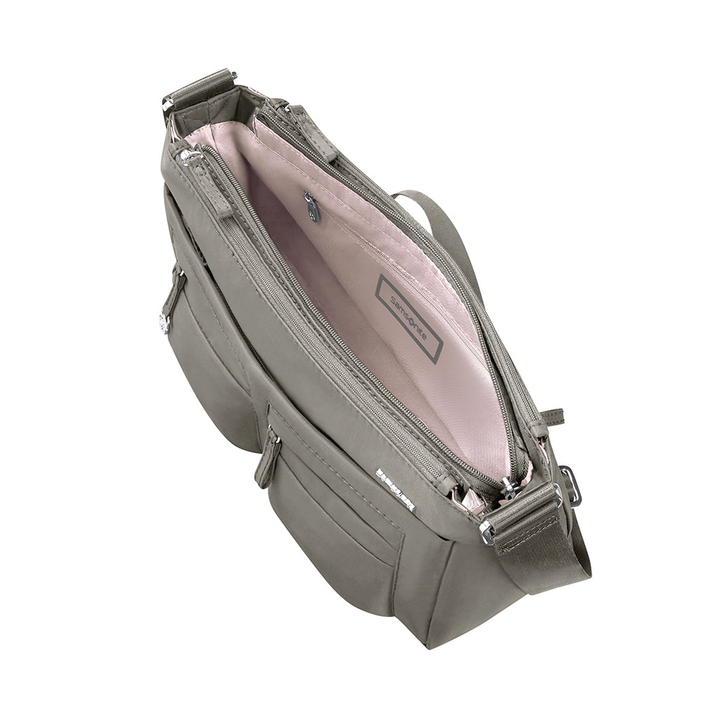  Bolsa Move 2.0 Horizontal Shoulder Bag + Flap Taupe 