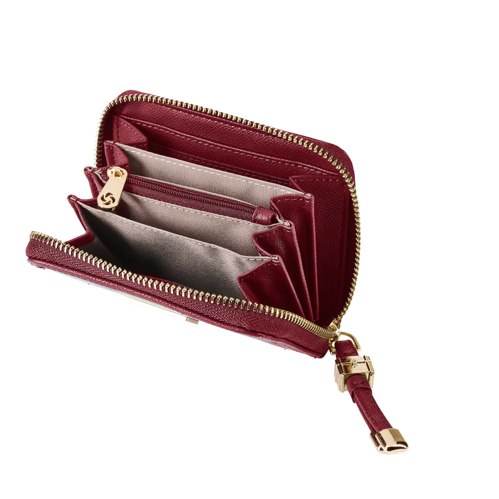 Billetera Karissa Dark Bordeaux