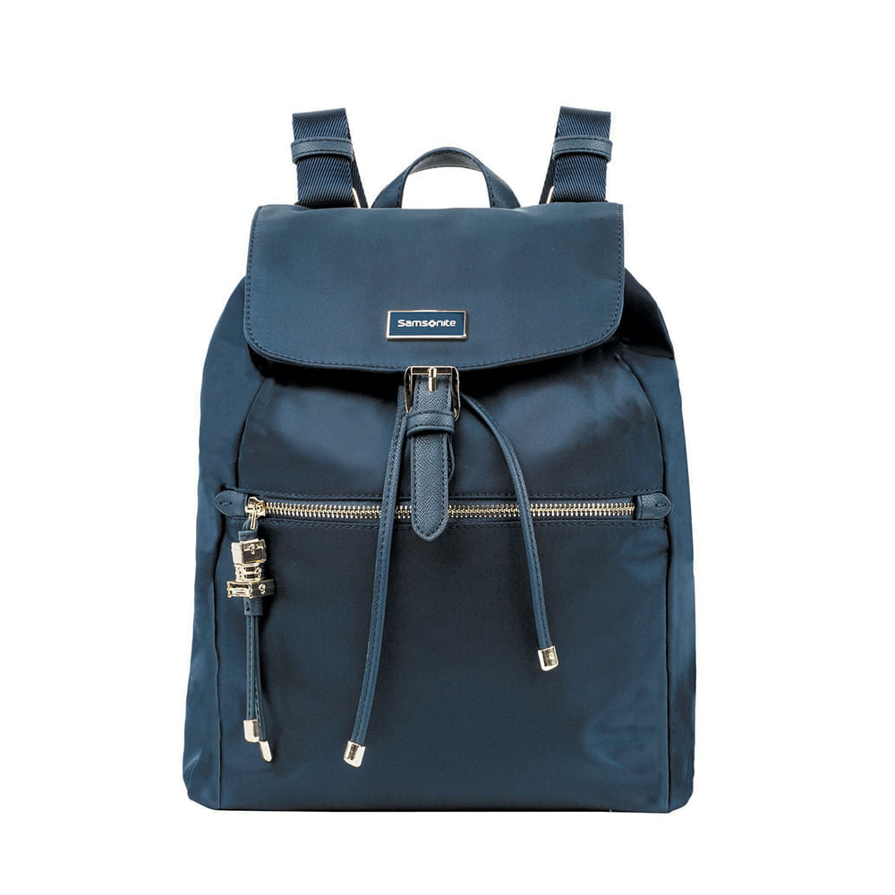 Mochila Karissa Backpack 1 Pocket Dark Navy Mediana 2,1 Lts