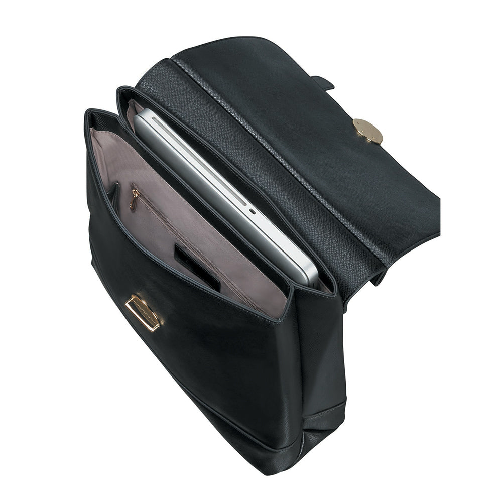 Mochila Divia Backpack+Flap 10.1" Black Grande 2,8 Lts
