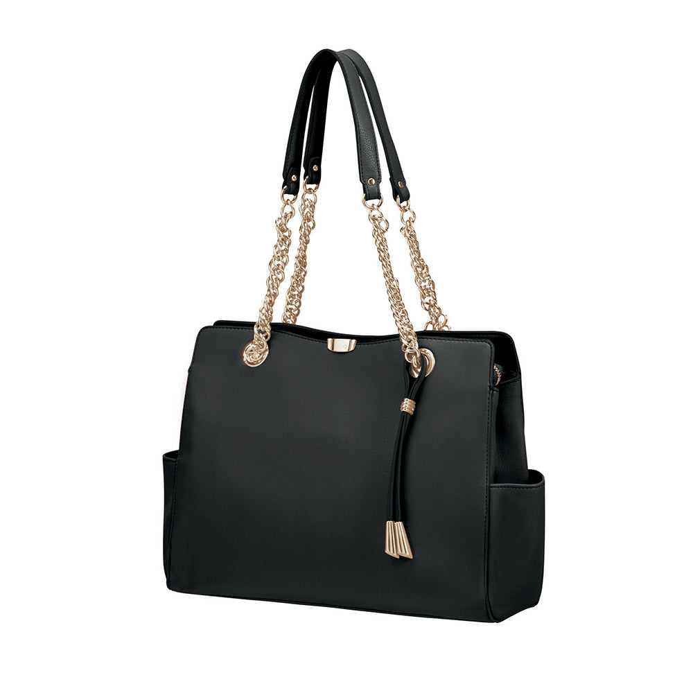 Cartera Satiny 2.0 Shopping Bag Black Grande 4,2 Lts