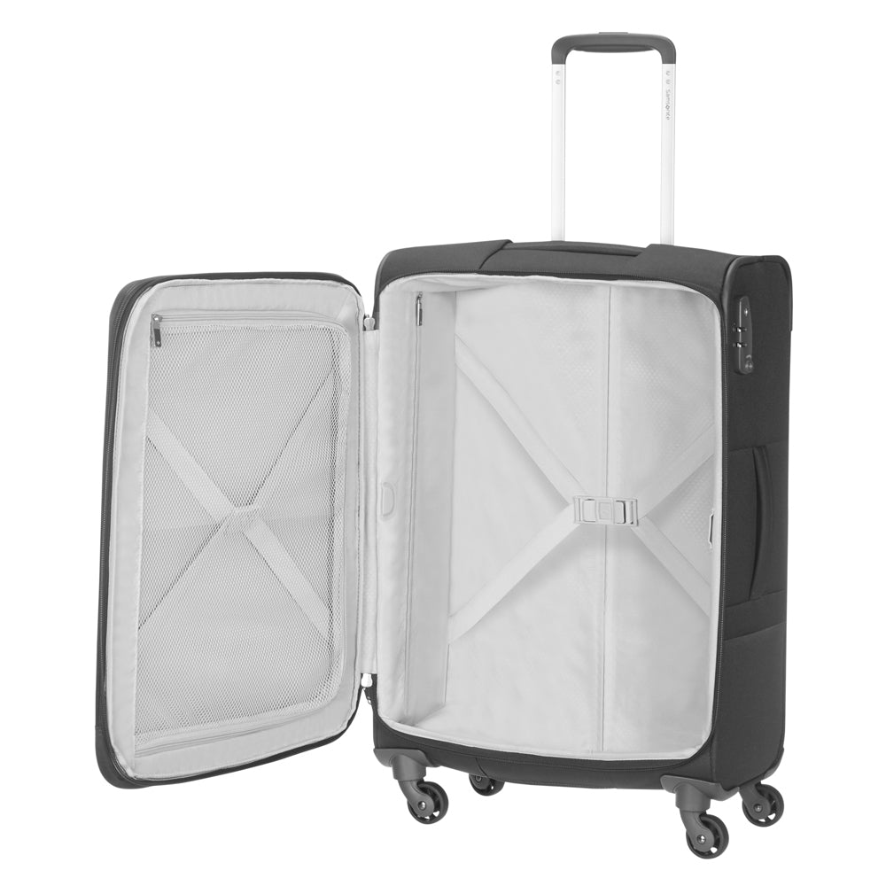 Maleta Basefolk Spinner 23 Exp Black M 60,5 Lts