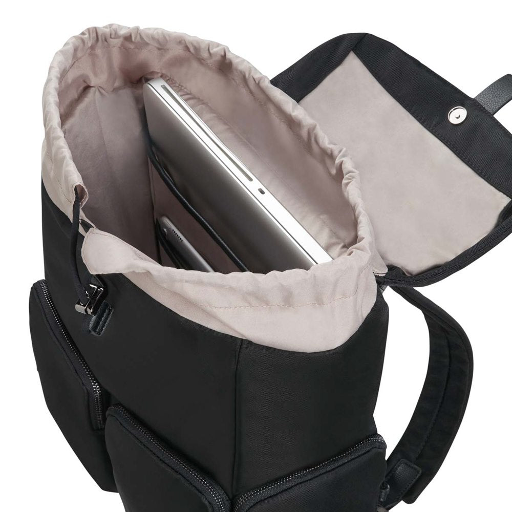  Mochila YOURBAN Backpack 4 pockets + Flap 14.1  Grande BLACK 