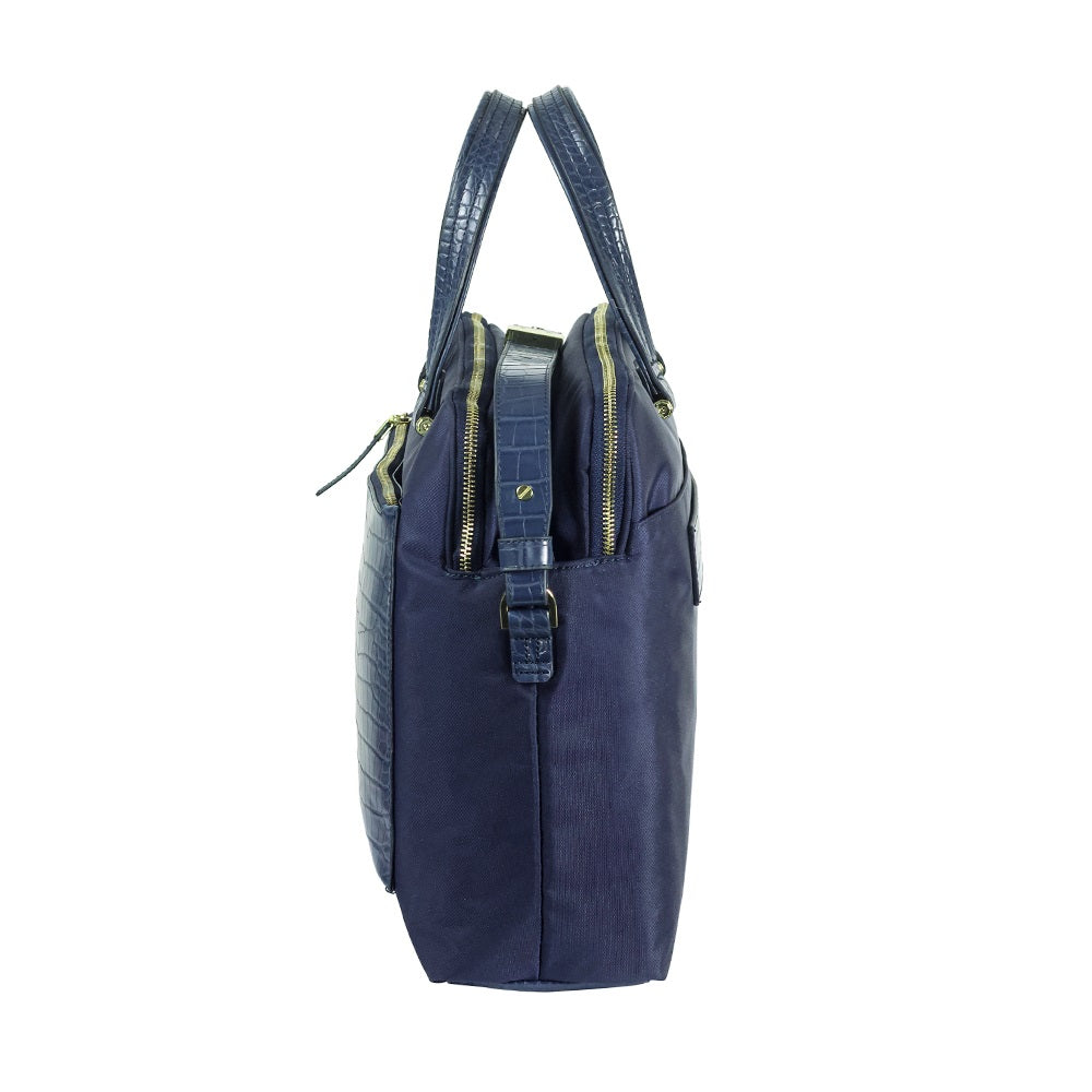Cartera Zalia Org.Bailhandle 14.1" Cr Dark Blue/Croco Print