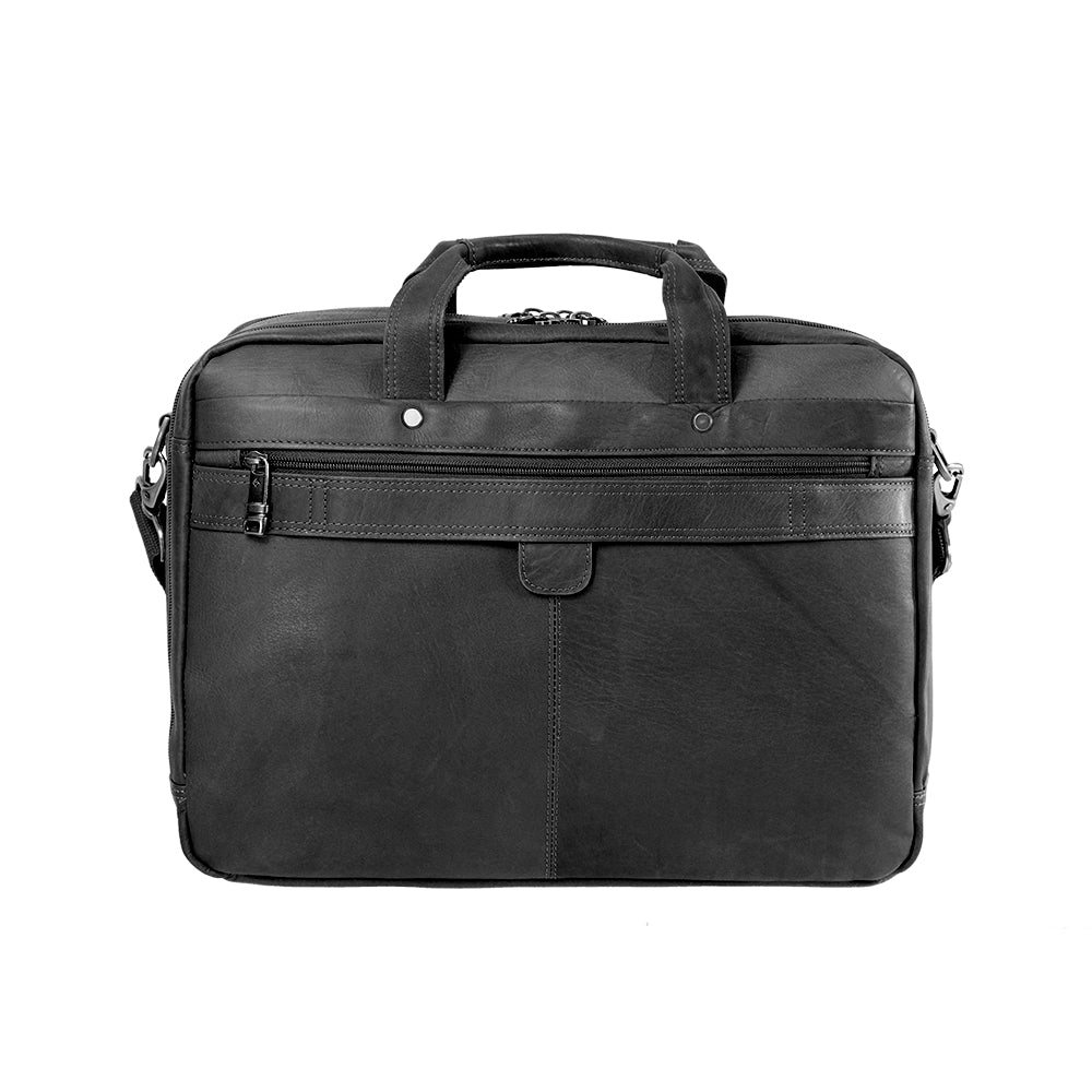 Maletín Scs Leather Business Vachetta Negro 23,3 Lts
