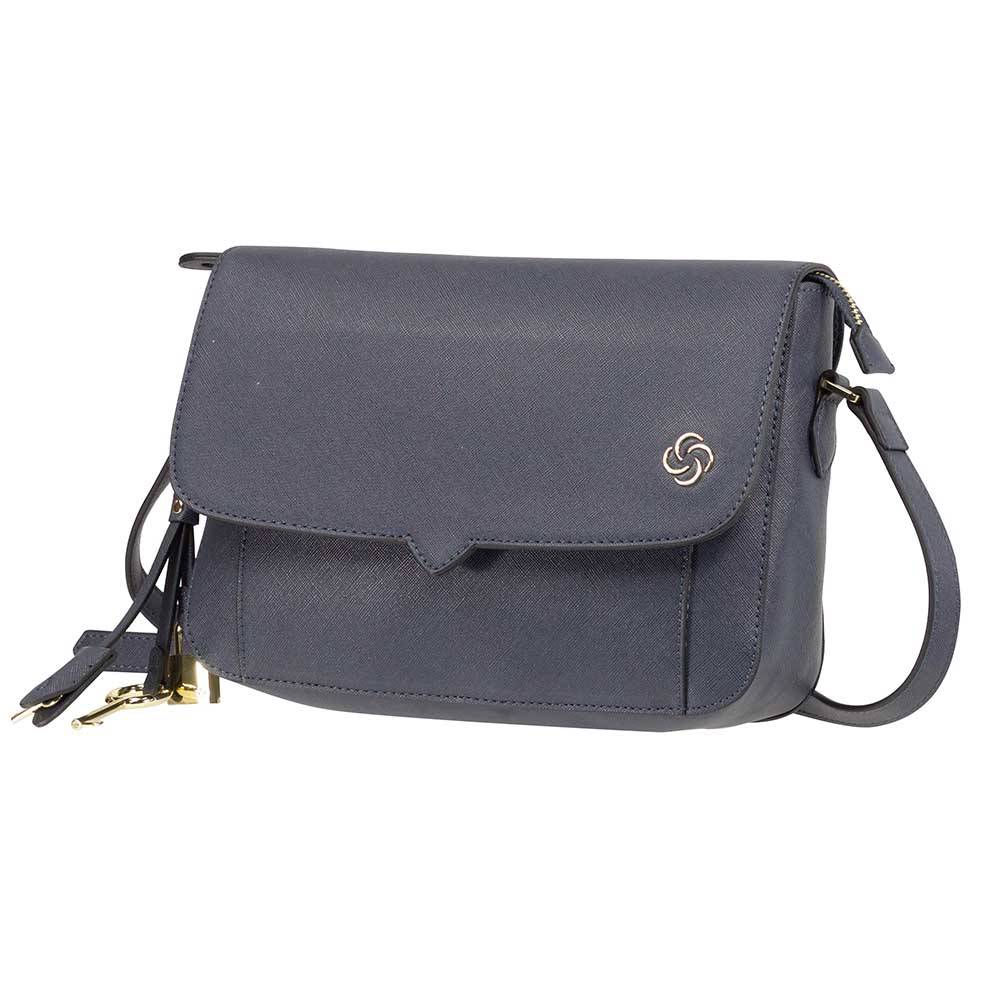 Cartera Miss Chic Shoulder Bag W / Flap Mezclilla Gris