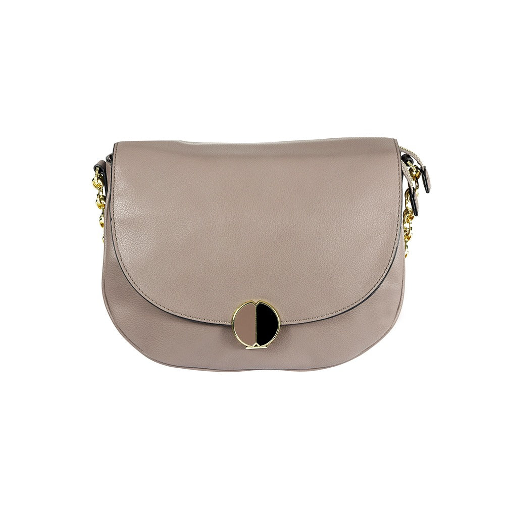 Cartera Sphinx Round Shoulder Bag M Dark Taupe
