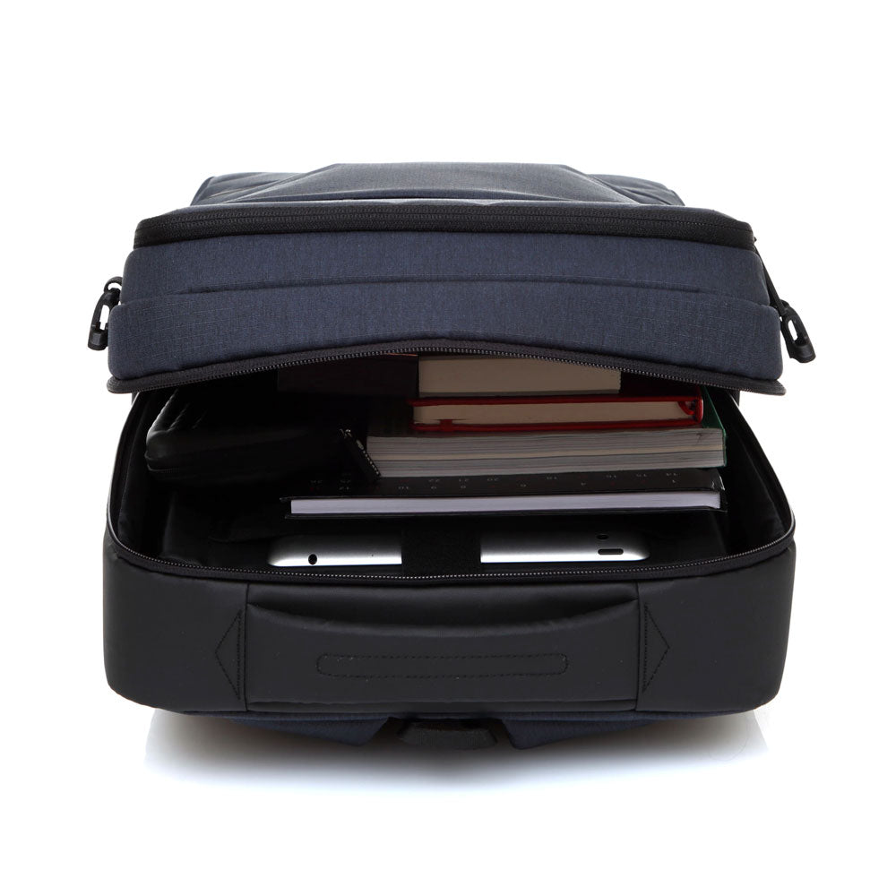 Mochila Caritani Navy Melange/Black 22 Lts