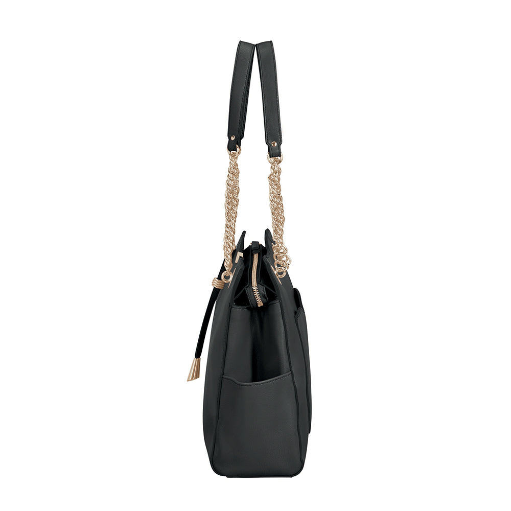 Cartera Satiny 2.0 Shopping Bag Black Grande 4,2 Lts