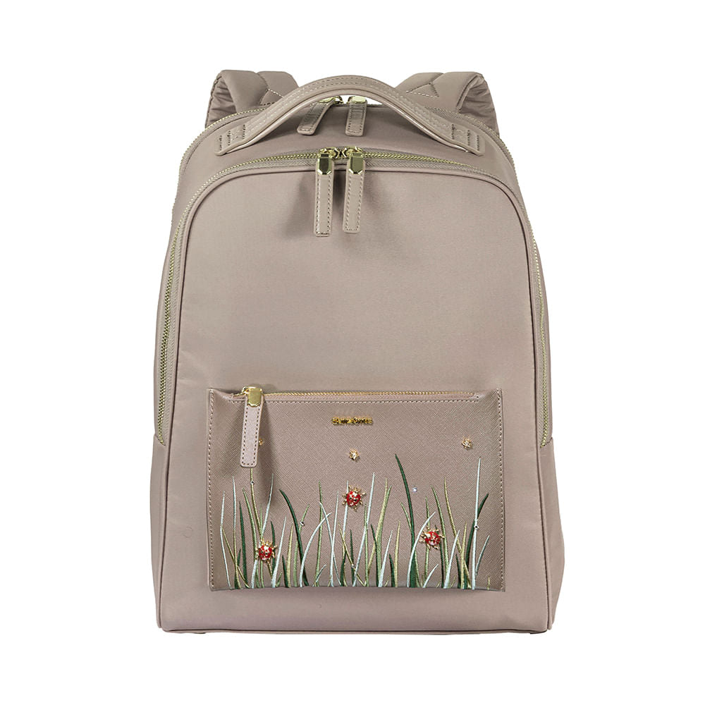 Mochila Zalia Backpack 14.1" Lb Dark Taupe/Ladybug 13 Lts