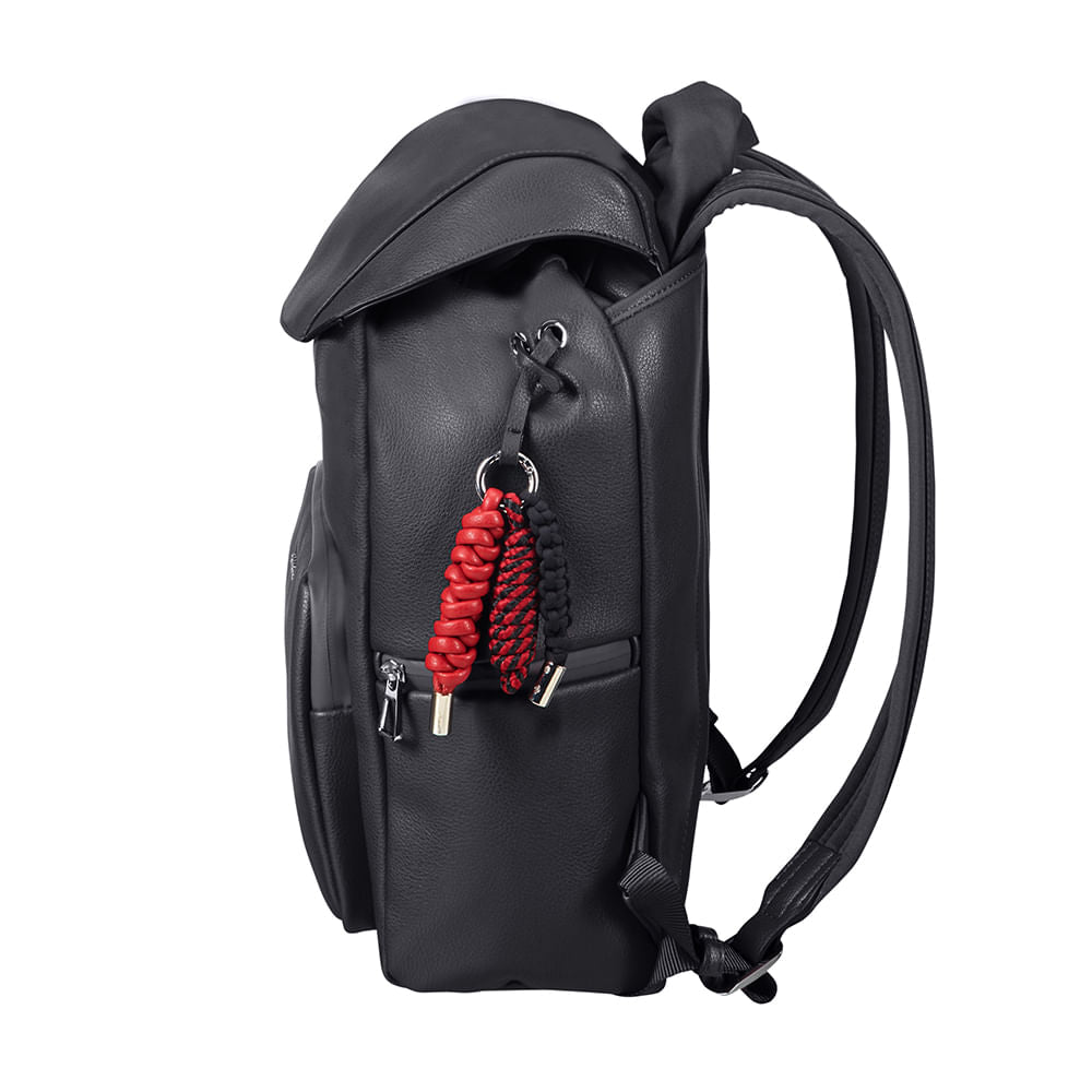  Mochila She's Back Backpack + Flap Mediana Black 