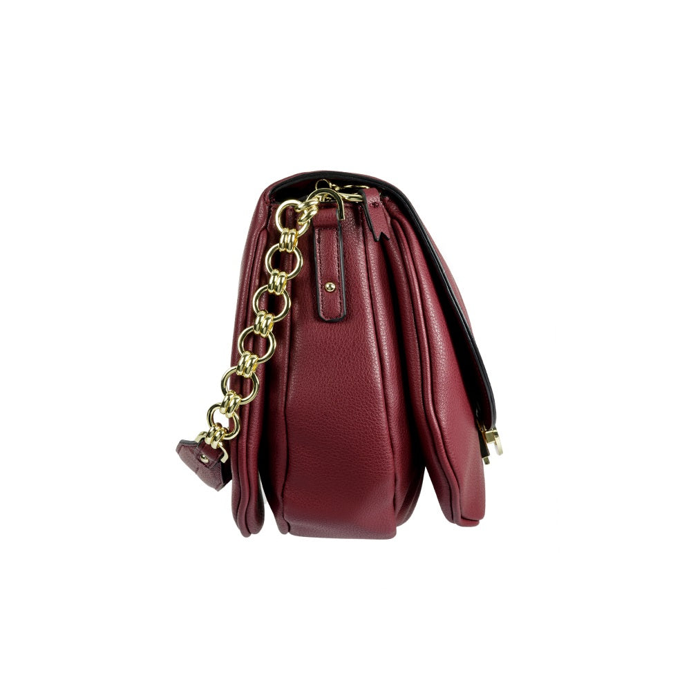 Cartera Sphinx Round Shoulder Bag M Dark Bordeaux