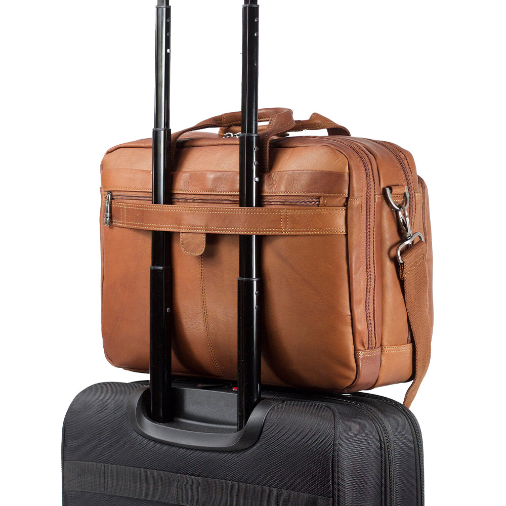 Maletín Scs Leather Business Vachetta Café 23,3 Lts