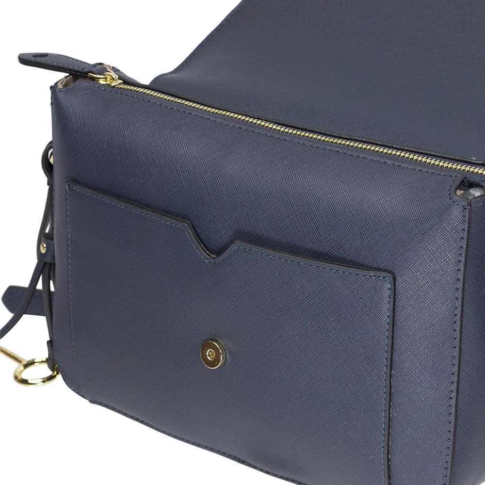 Cartera Miss Chic Shoulder Bag W / Flap Mezclilla Gris