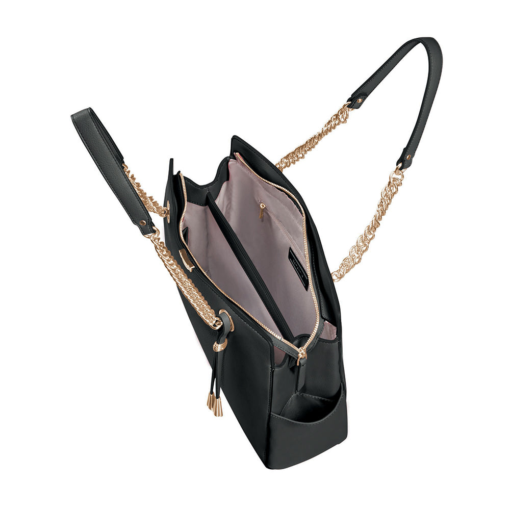 Cartera Satiny 2.0 Shopping Bag Black Grande 4,2 Lts