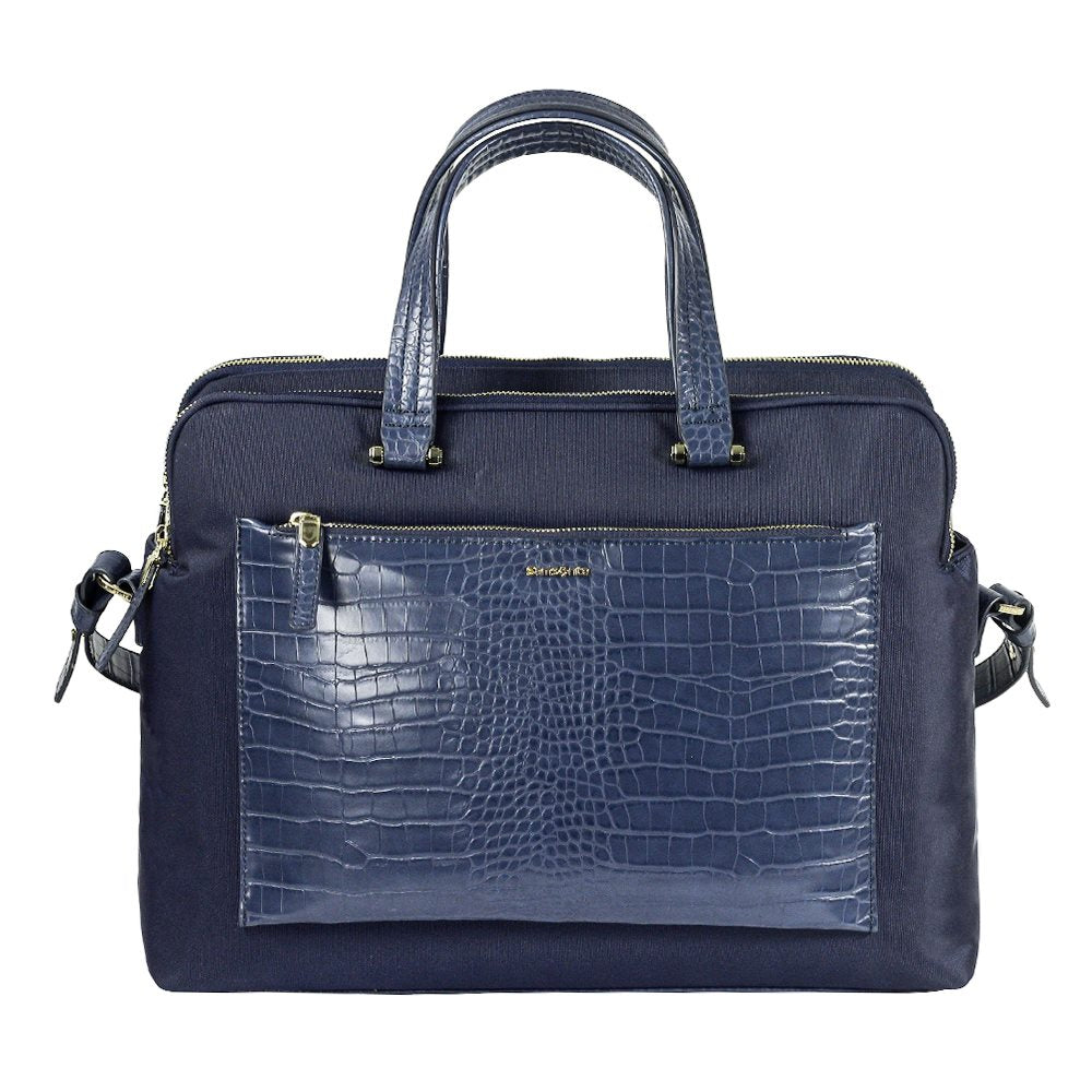 Cartera Zalia Org.Bailhandle 14.1" Cr Dark Blue/Croco Print