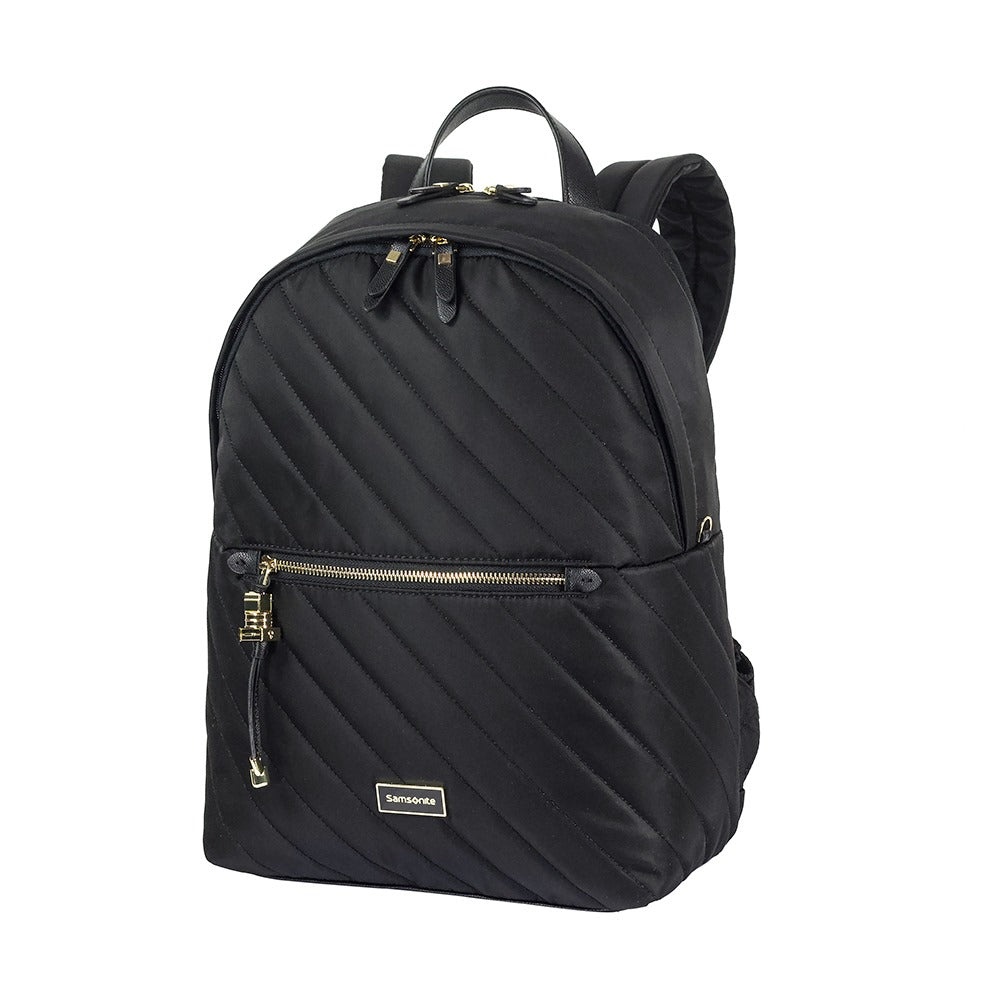 Mochila Karissa Biz Round Backpack 14.1" Qlt Black Quilted