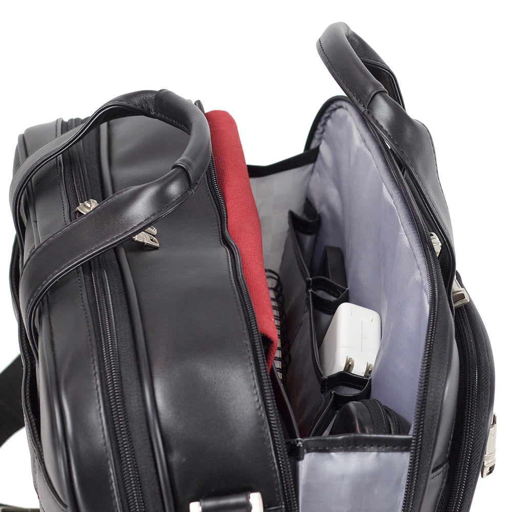  Maletín Scs Leather Business Slim Briefcase Negro 