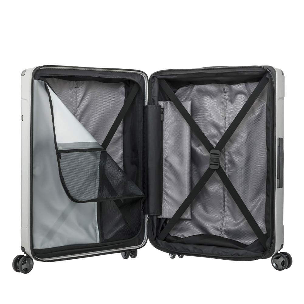 Maleta Rígida Evoa Spinner 81/30 Plata Cepillada L
