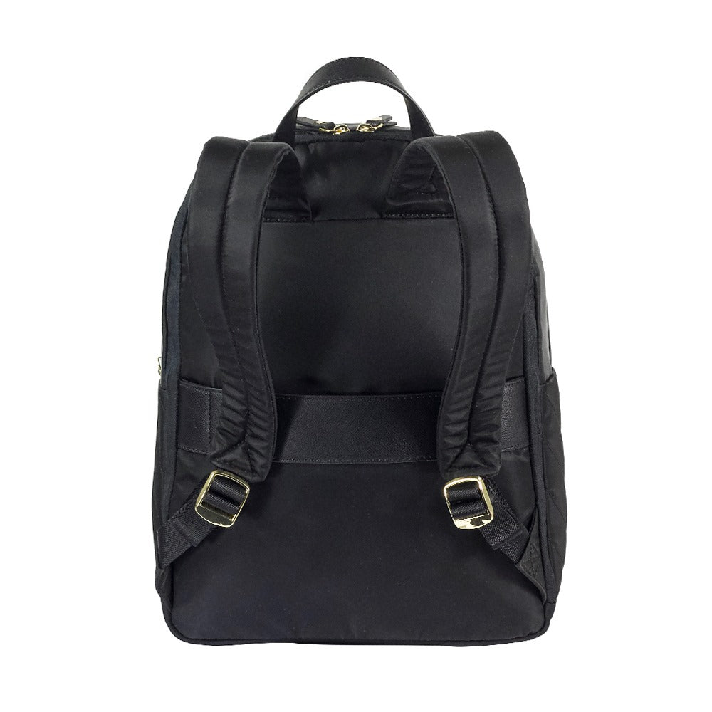 Mochila Karissa Biz Round Backpack 14.1" Qlt Black Quilted